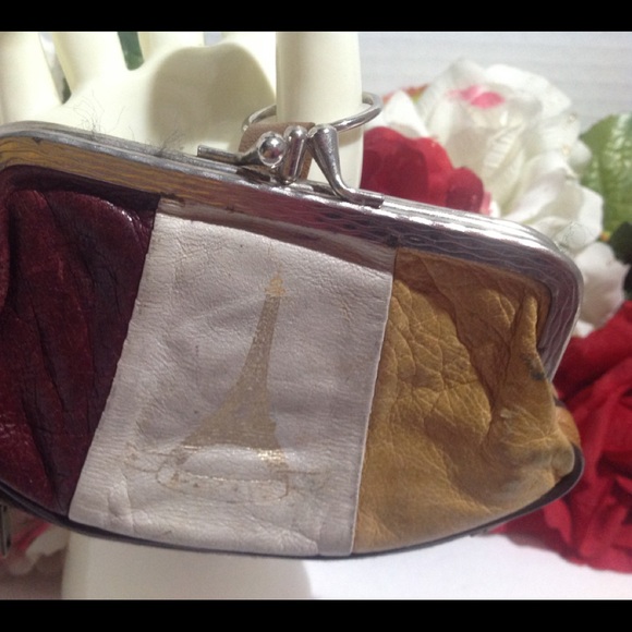 VTG Paris France Leather Souvenir Coin Purse - Picture 11 of 16